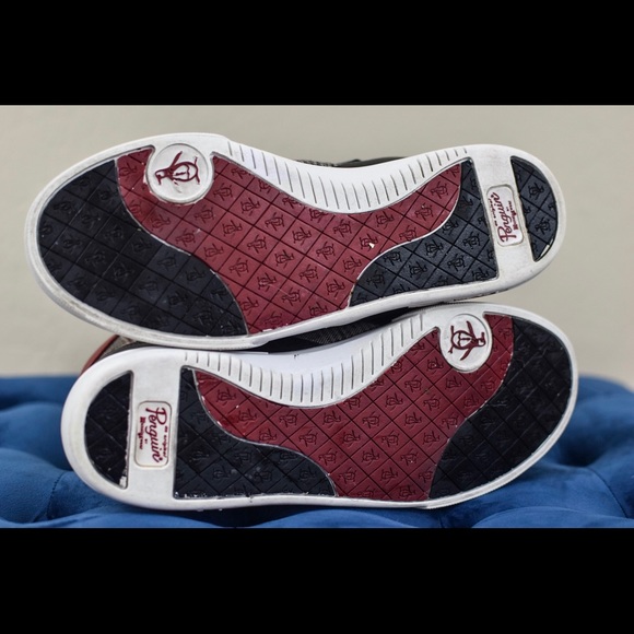 Men’s 9.5 Penguin Blk/Red Plaid High Tops - Picture 5 of 5